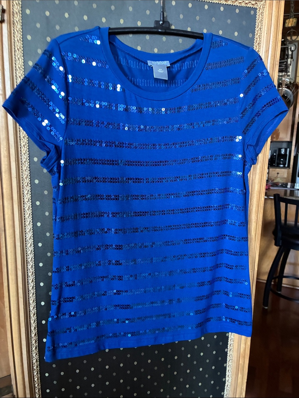 Blue spangled tee